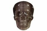 Realistic, Carved, Banded Purple Fluorite Skull #151228-1